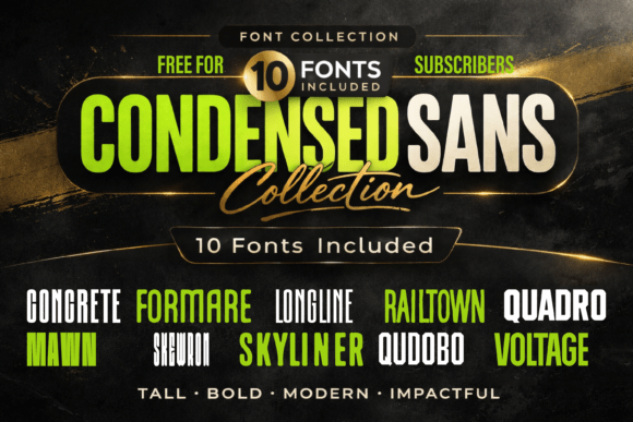 Condensed Collection: 10 Tall Fonts for Modern Impact