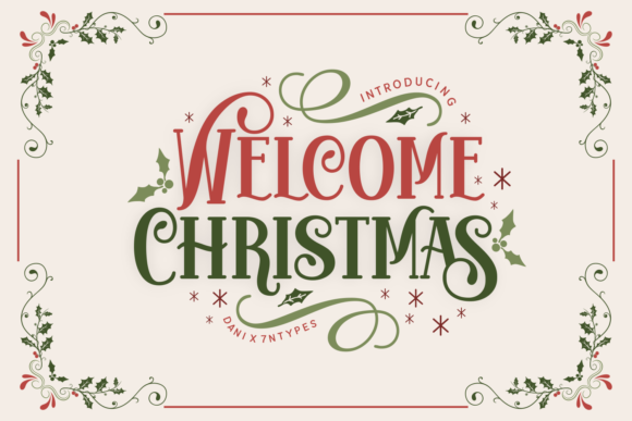 Welcome Christmas: The Festive Display Font for Holiday Designs